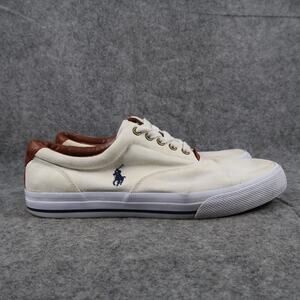 Polo Ralph Lauren Shoes Mens 10 Sneakers Lifestyle Casual Canvas Lace Up Vito